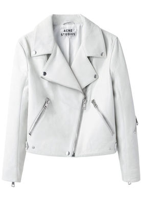 Beyaz motorsiklet ceketi - ACNE | Tasarım Ceket | Hipnottis